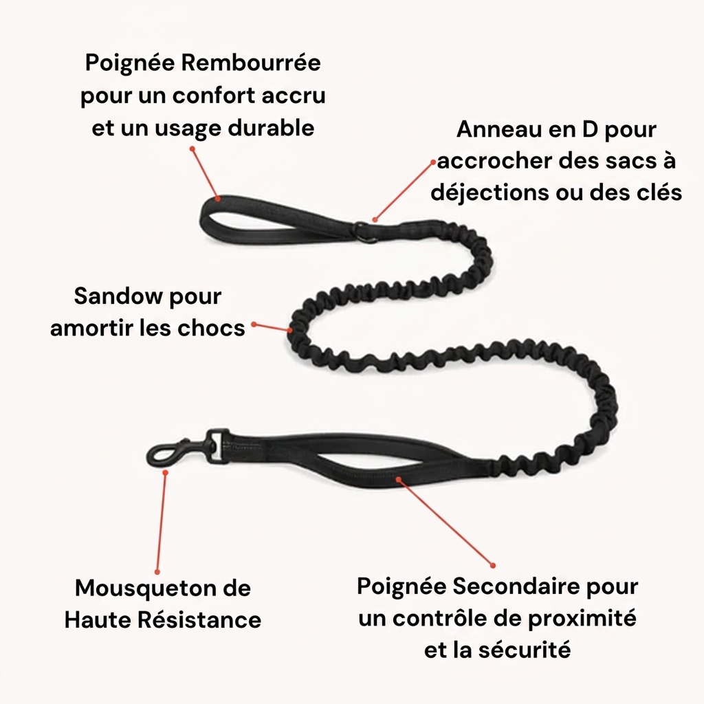 AnimoPaw Laisse élastique Chien